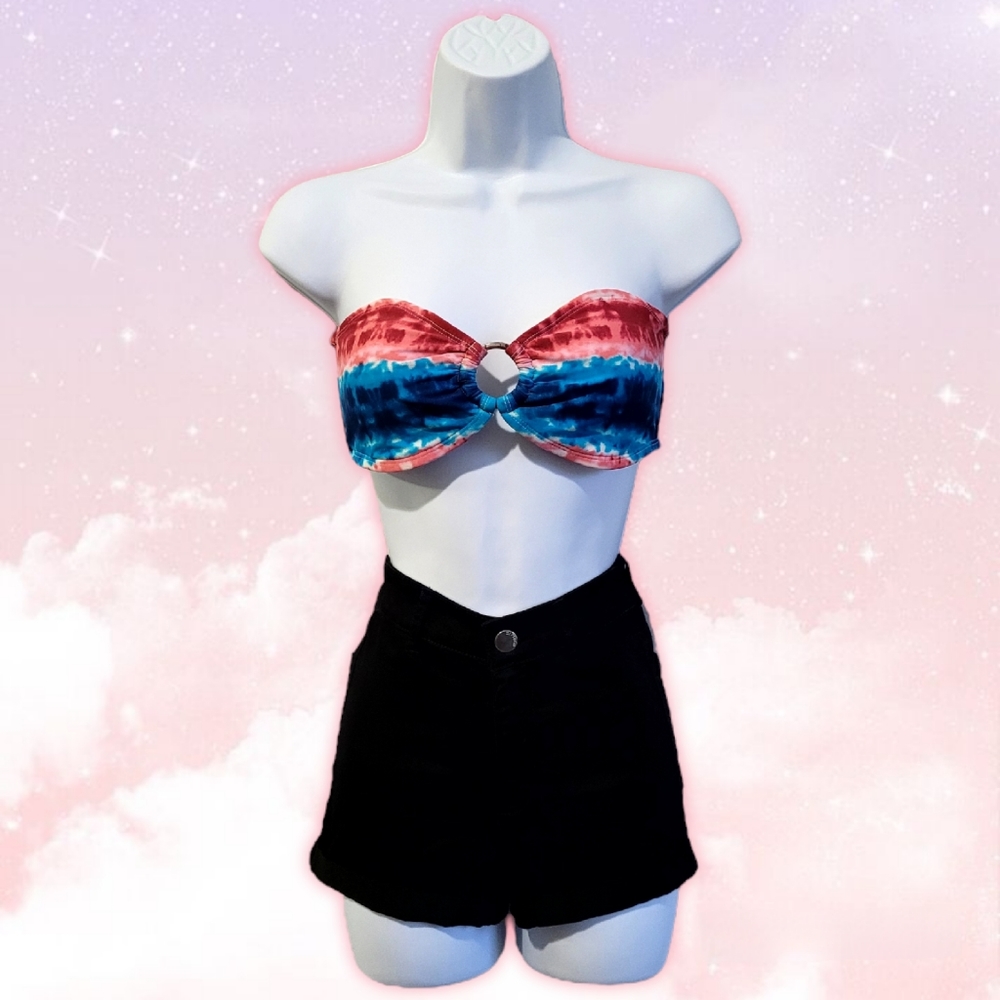 H&M Divided Very Black High Waisted Cuffed Short Shorts